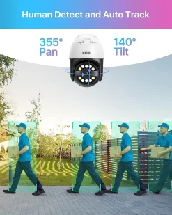 ZOSI 5MP PoE Überwachungskamera Aussen, 355°/140° Schwenkbar PTZ Dome Kamera Outdoor Mit 2-Wege-Audio, Automatisch Verfolgung, 8X Digital Zoom C296 -Garten- & Gewächshäuser Geschäft 8f239c6b52b8f5b104d89cda6a0771d9
