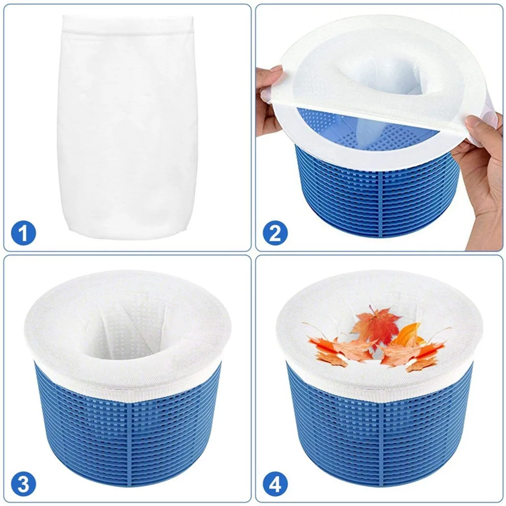 Qiangzhipow 20 Stück Pool Skimmer Filter Socken Net Körbe Skimmer Skimmerkorb Schwimmbad Skimmer Wegwerf Feinfilter Poolzubehör Weiß 7 Qiangzhipow 20 Stück Pool Skimmer Filter Socken Net Körbe Skimmer Skimmerkorb Schwimmbad Skimmer Wegwerf Feinfilter Poolzubehör Weiß – Bild 7