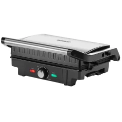 Monzana Kontaktgrill XL 180°C Klappbar Antihaftbeschichtung Edelstahl Temperaturkontrolle 1600W Tischgrill Sandwich Maker