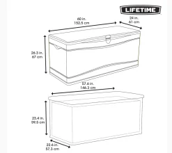 Lifetime Kunststoff Kissen Aufbewahrungsbox 495 Liter Grau 61x152x67 Cm -Garten- & Gewächshäuser Geschäft 8f422aa220381e9e4f2f89404b15e172