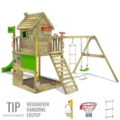 Wickey FATMOOSE Spielturm Klettergerüst HappyHome Mit Schaukel & Rutsche, Spielhaus Mit Sandkasten, Leiter & Spiel-Zubehör - Grün -Garten- & Gewächshäuser Geschäft 8fe53a24e2e7a218684f5fe60b41c87b