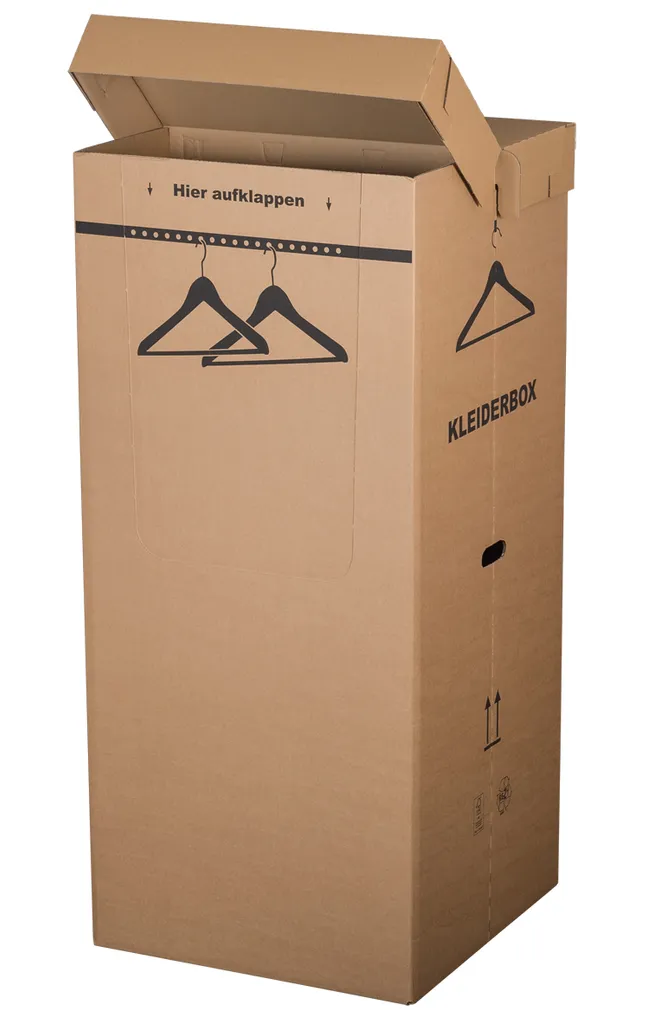 Smartbox 1x Kleiderbox - Komplett Aus Wellpappe | Umzugskarton 4 Smartbox 1x Kleiderbox - Komplett Aus Wellpappe | Umzugskarton – Bild 4
