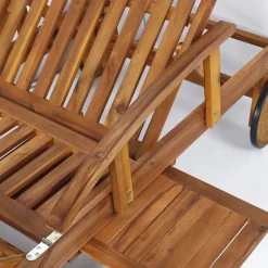 CHILLROI Verstellbare Sonnenliege Mit Beistelltisch - Akazienholz Gartenliege -Garten- & Gewächshäuser Geschäft 9028d76270f71613058d1b326f1f570c