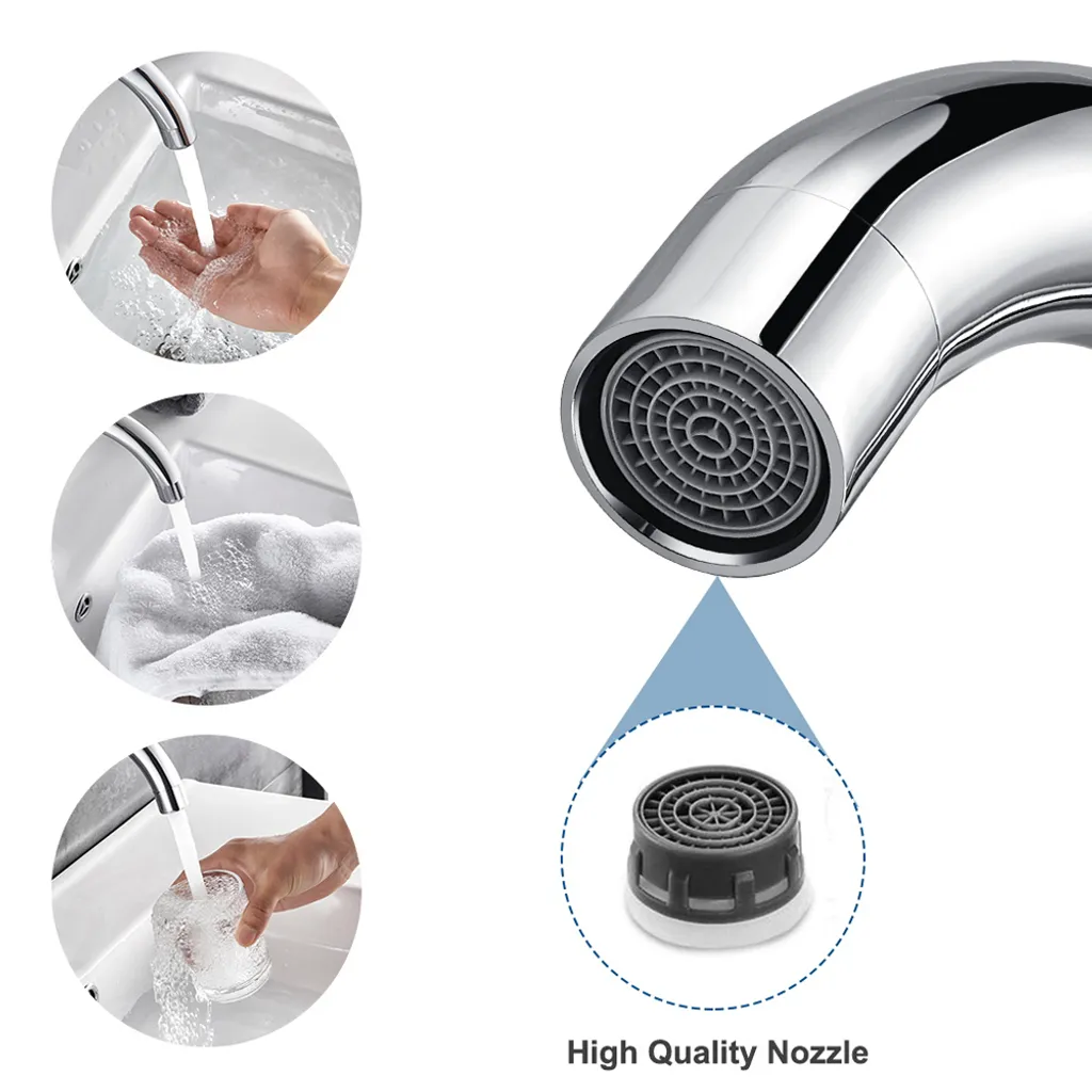 Auralum Chrom Badarmatur Waschtischarmatur Wasserhahn Bad 360° Waschbecken Armaturen Einhebelmischer Mischbatterie 5 Auralum Chrom Badarmatur Waschtischarmatur Wasserhahn Bad 360° Waschbecken Armaturen Einhebelmischer Mischbatterie – Bild 5