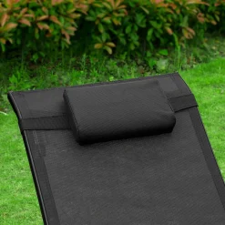 SoBuy OGS45-SCH Sonnenliege Klappbar Gartenliege Relaxstuhl Liegestuhl Mit Kopfkissen Klappliege Schwarz Belastbarkeit 150 Kg BHT Ca: 60x69x173cm -Garten- & Gewächshäuser Geschäft 9060a0ebc3a01e92f6ccebcd90c0f933