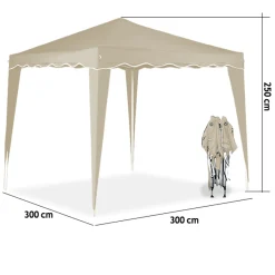 Deuba Faltpavillon 3x3 M + 4 Seitenwände Mit Seitenfenster, Farbe:creme 9 Deuba Faltpavillon 3x3 M + 4 Seitenwände Mit Seitenfenster, Farbe:creme -Garten- & Gewächshäuser Geschäft 906b6f0af7cbe33960bf17d9d13bfcc2