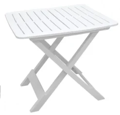 Gerimport Gartentisch 79 X 72 X 70 Cm Klappbar Weiß