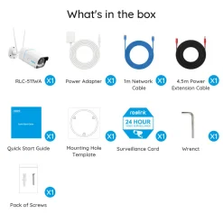 Reolink 5MP Kabellose WLAN IP Überwachungskamera Aussen Mit Spotlights, Farbiger Nachtsicht, Intelligente Personen-/Fahrzeugerkennung, 2,4/5 GHz WiFi, 5X Optischer Zoom, Zwei-Wege-Audio, RLC-511WA -Garten- & Gewächshäuser Geschäft 908bcdfcb329ad99ad9e7d48872a5236