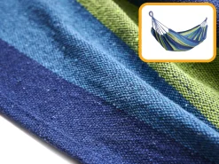 Ikonka, Doppelte Hängematte 200x150 Verstärkt Blau+ Montagesatz -Garten- & Gewächshäuser Geschäft 90b13f07fca47bb93d6c12fef19c09fb
