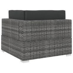 VidaXL Modular-Sofa-Eckteil 1 Stk. + Auflagen Poly Rattan Grau -Garten- & Gewächshäuser Geschäft 90ee1d6588448e004aa04e2dafbcd1bb