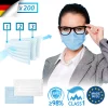 Virshields® Medizinischer Mundschutz - Typ IIR, BFE ≥ 98%, DIN EN 14683, EU, 200 Stück, 3-lagig, Antibeschlag, Blau - OP Masken, Mund Und Nasenschutz, Einweg Gesichtsmaske, Einwegmasken