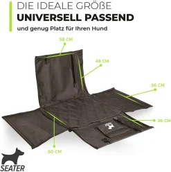 Brunolie GÜTEWERK SEATER Hundesitz Für Auto Rücksitz Für Kleine Bis Mittlere Hunde Max 45 Cm Schulterhöhe - Stabiles & Wasserfestes Material Schwarz - Hunde-Autositz Für Rückbank Faltbar - Schutz Für Autositze -Garten- & Gewächshäuser Geschäft 90f3f22a09b0e23eeb40d1f66965b225