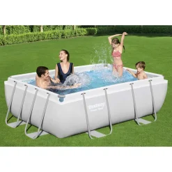 Bestway Power Steel Swimmingpool-Set Rechteckig 282×196×84 Cm 56629