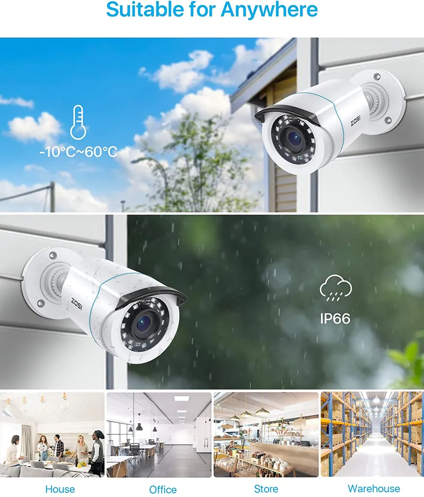 ZOSI 8CH H.265+ Full HD 1080p DVR Überwachungsset Mit 8 Außen 2MP Video Überwachungskamera System Ohne Festplatte 2 ZOSI 8CH H.265+ Full HD 1080p DVR Überwachungsset Mit 8 Außen 2MP Video Überwachungskamera System Ohne Festplatte – Bild 2