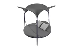 LECO Doppelschwingliege, Grau, Stahl/Textilene, 209 X 209 X 205 Cm