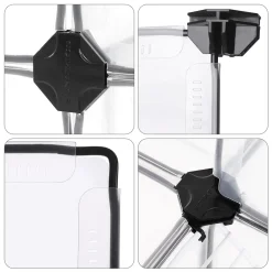 SONGMICS Kleintierkäfig Freigehege Mit Rampe Und Treppe Meerschweinchen-Käfig Mit Großer Auslauf Kleintiergehege Aus Kunststoff Transparent LPC03W -Garten- & Gewächshäuser Geschäft 915e8876c7bc027f1bb2d8de9811e478