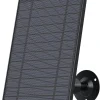 COOAU Solarpanel Für Solarbetriebene Sicherheitskamera,Akku Überwachungskamera Aussen WLAN IP Kamera Outdoor Oder Türklingel, Wetterfest, 360° Einstellbare Halterung,3M USB-Kable