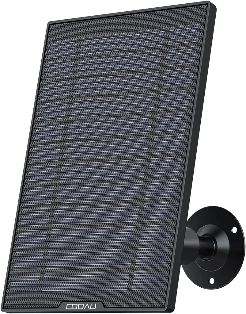 COOAU Solarpanel Für Solarbetriebene Sicherheitskamera,Akku Überwachungskamera Aussen WLAN IP Kamera Outdoor Oder Türklingel, Wetterfest, 360° Einstellbare Halterung,3M USB-Kable 1 COOAU Solarpanel Für Solarbetriebene Sicherheitskamera,Akku Überwachungskamera Aussen WLAN IP Kamera Outdoor Oder Türklingel, Wetterfest, 360° Einstellbare Halterung,3M USB-Kable
