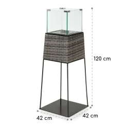 Blumfeldt Firetower Ethanol-Kamin , Sicherheitsbrenner 250 Ml / 1,5 H , Löschhilfe , Flammenschutz , Geruchsneutral , Modernes Design Mit Stahl Und Glas -Garten- & Gewächshäuser Geschäft 91e2ce1155a3e3e93f805834e103b2d1