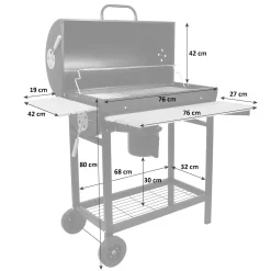 BBQ-Toro Holzkohle Grillwagen | Ø 42 X (L) 80 Cm | Premium Kohle Smoker Fahrbar 8 BBQ-Toro Holzkohle Grillwagen | Ø 42 X (L) 80 Cm | Premium Kohle Smoker Fahrbar -Garten- & Gewächshäuser Geschäft 9219021caee69f62386f317fbdc8207b