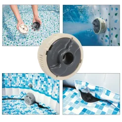 Bestway Whirlpool Lay-Z-Spa Miami | 4 Personen | 81 Massageluftdüsen | Automatisch Aufblasbar | 180x66 Cm | Schwarz/türkis | Abdeckung | Indoor Outdoor -Garten- & Gewächshäuser Geschäft 921f84d6931922af58e02878b9e54f51