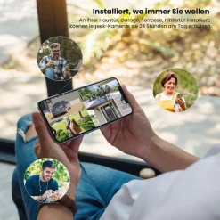 COOAU Überwachungskamera Außen Akku Mit 32G SD-Karte, Kabellose WLAN Kamera Outdoor Mit PIR-Sensor, Personen/Autoerkennung, 15m Nachtsicht, 2-Wege Audio, IP65, Schwarz -Garten- & Gewächshäuser Geschäft 92c3f6bfff84e1dc3bbb4f38e4fc74f4 1