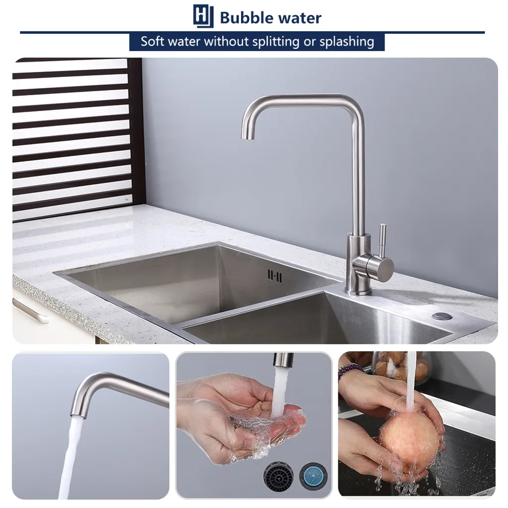 Homelody Küchenarmatur 360° Drehbar Wasserhahn Küche Edelstahl Spültischarmatur Mit Hoher Auslauf (251mm) Mischbatterie Küche Armatur Hochdruck Einhebelmischer 3 Homelody Küchenarmatur 360° Drehbar Wasserhahn Küche Edelstahl Spültischarmatur Mit Hoher Auslauf (251mm) Mischbatterie Küche Armatur Hochdruck Einhebelmischer – Bild 3