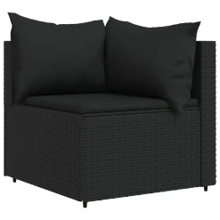 VidaXL 3-tlg. Garten-Lounge-Set Mit Kissen Schwarz Poly Rattan -Garten- & Gewächshäuser Geschäft 92f0b8c03e29697badee6c42649ac8a5
