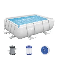 Bestway Power Steel Swimmingpool-Set Rechteckig 282×196×84 Cm 56629 -Garten- & Gewächshäuser Geschäft 92fb1665167251bfd21934395cb2bf08