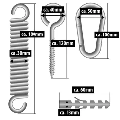 Eyepower 12369 Extra Schwere Befestigung Aus Metall Bis 150 KG Für Hängestühle Und Hängematten 11 Eyepower 12369 Extra Schwere Befestigung Aus Metall Bis 150 KG Für Hängestühle Und Hängematten -Garten- & Gewächshäuser Geschäft 9335a8c57dd7418c1a4fd40edd95c184