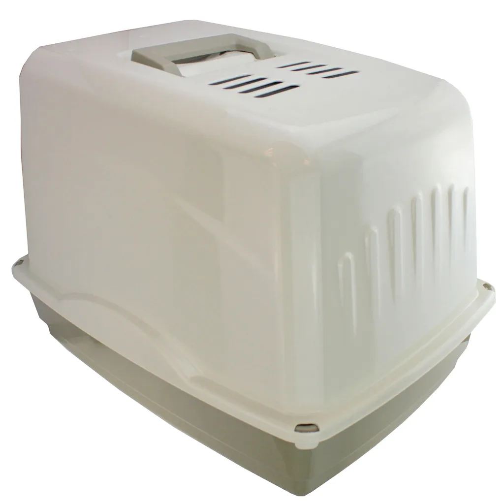 Smartweb Katzenklo Mit Haube Katzentoilette 54 X 39 X 39 Cm Katzen WC Mit Deckel Grau 2 Smartweb Katzenklo Mit Haube Katzentoilette 54 X 39 X 39 Cm Katzen WC Mit Deckel Grau – Bild 2