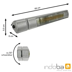 Indoba Heizstrahler 2000W Mit Fernbedienung - Infrarotheizer - Wandmontage - Mit 3 Leistungsstufen - IND-70140-IRV2000FB 11 Indoba Heizstrahler 2000W Mit Fernbedienung - Infrarotheizer - Wandmontage - Mit 3 Leistungsstufen - IND-70140-IRV2000FB -Garten- & Gewächshäuser Geschäft 935c2222fa6302077475470dfb06d463
