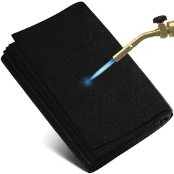 West & East GmbH Feuerfeste Unterlage 100x100 Cm - Hitzeschutzmatte Hitzebeständig Bis 982 °C - Lötmatte Als Feuerfeste Matte Für Sicheren Brandschutz - Brandschutzmatte Als Ideale Feuerschutzmatte - Schwarz