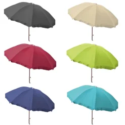 Marabella Sonnenschirm 180cm Knickbar Polyester Versch. Farben Strandschirm Gartenschirm, Farbe:petrol