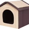 Hobbydog Hundehaus Hundehöhle Hundehütte Stoff INARI Tierhaus Beige Braun R2: 44 X 38 X 45 Cm