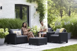 Allibert By Keter Loungesofa California 2-sedačka Vrátane Vankúšov -Garten- & Gewächshäuser Geschäft 93c204fa1eedb9f57c0d513c1330f849