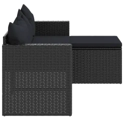 VidaXL Garten-Lounge-Set Schwarz Poly Rattan -Garten- & Gewächshäuser Geschäft 93edb2ae122ee039e6ce12adfa09839f