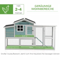 PawHut Hühnerstall Hühnerhaus Mit Nistkasten Rampe Winterfest Hühnervoliere 2 Ebenen Gehege Leicht Zu Reinigen Tannenholz Stahl Asphalt Blau 193 X 78 X 115 Cm 15 PawHut Hühnerstall Hühnerhaus Mit Nistkasten Rampe Winterfest Hühnervoliere 2 Ebenen Gehege Leicht Zu Reinigen Tannenholz Stahl Asphalt Blau 193 X 78 X 115 Cm -Garten- & Gewächshäuser Geschäft 93f0ef2a9a2708681d89b152da77230e
