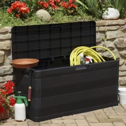 VidaXL Gartenbox Schwarz 117×45×56 Cm -Garten- & Gewächshäuser Geschäft 93f1e305117464fc1e50e1488894cd0d