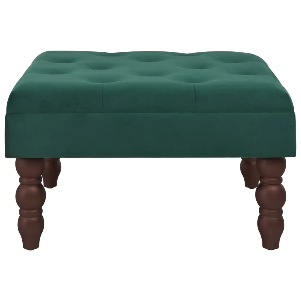 VidaXL Hocker Dunkelgrün 60x60x36 Cm Samt 2 VidaXL Hocker Dunkelgrün 60x60x36 Cm Samt – Bild 2