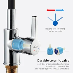 Auralum Hochdruck Flexible Küchenarmatur 360° Drehbar Küchenmischbatterien Schwarz Einhandmischer Flexibler Wasserhahn Für Die Küche -Garten- & Gewächshäuser Geschäft 942932ac09da1e83760a4af5dedc384d