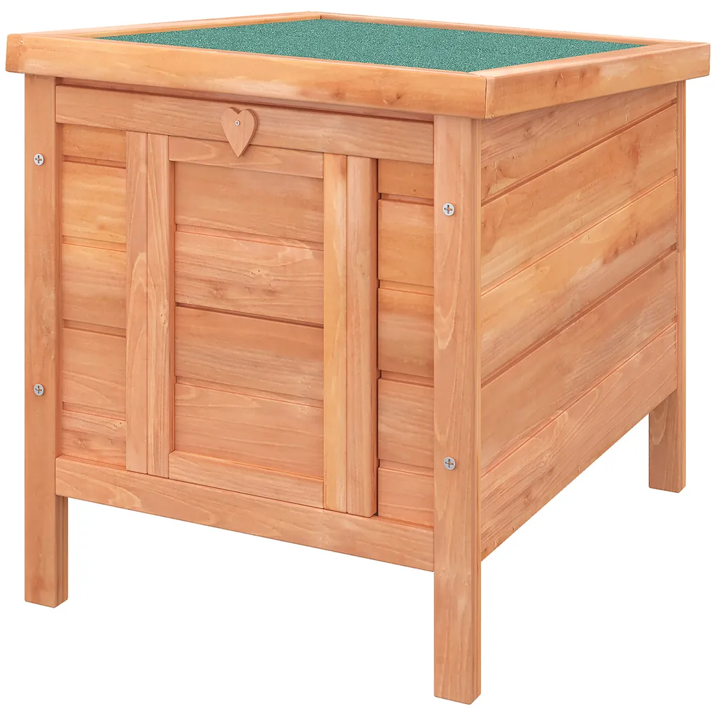 PawHut Kleintierstall Kleintierhaus Kleintierkafig Tierstall Mit Aufklappbares Asphaltdach Rampe Katzenhaus Tannenholz Natur+Grün 51 X 42 X 43 Cm 8 PawHut Kleintierstall Kleintierhaus Kleintierkafig Tierstall Mit Aufklappbares Asphaltdach Rampe Katzenhaus Tannenholz Natur+Grün 51 X 42 X 43 Cm – Bild 8