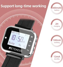 Retekess TD110 Restaurant Pagers, Uhrenempfänger, 8 Sprachen, 300 MAh Eingebauter Akku, 72 Stunden Standby-Zeit, Für Restaurant, Bar 11 Retekess TD110 Restaurant Pagers, Uhrenempfänger, 8 Sprachen, 300 MAh Eingebauter Akku, 72 Stunden Standby-Zeit, Für Restaurant, Bar -Garten- & Gewächshäuser Geschäft 94ca39ca08a7f5604ab0e5c97bd82b05