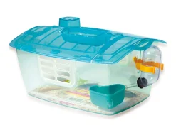 Happet Hamsterkäfig Transportkäfig Weekendhaus Käfig Nagerkäfig Mäusekäfig Zwerghamster