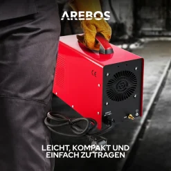AREBOS Schweißgerät TIG 180, WIG Schweißgerät, 10-180 A, 230 V, 50 Hz, HF-Zündung, Sehr Kompakt, Kühlventilator, Zielgerichtete Wärmeeinbringung, IGBT Inverter Schweissgerät, Inkl. Zubehör -Garten- & Gewächshäuser Geschäft 950a5e96163231c3173b8da0f21c4457