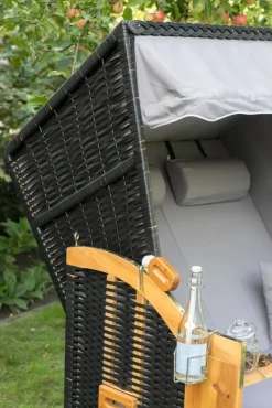 Mr. Deko Strandkorb Ostsee XXL Wacholder PE Schwarz Dessin Royal Anthrazit -Garten- & Gewächshäuser Geschäft 9513bc293639d5918c4d1772f37b1e19