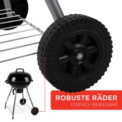 BBQ Collection Holzkohlegrill, Kugelgrill Rundgrill Ø 45 X 83 Cm Mit Deckel, Stabiler Standgrill Auf Rädern Mit Abnehmbarem Aschekasten & Ablagegitter, Schwarz -Garten- & Gewächshäuser Geschäft 9517b0fc8bf80993775d57baa1a13bc5