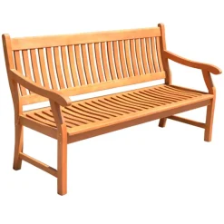 Garden Pleasure Garten Bank 3 Sitzer Eukalyptus Holz Parkbank Sitzbank Braun -Garten- & Gewächshäuser Geschäft 95232011770b436f4fb608efa06bd4aa