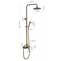 AURALUM Duschsäule Mit Thermostat Quartett Kupfer Antiken Duschkopf Handbrause -Garten- & Gewächshäuser Geschäft 9523ab9a9a06ef28653f1c9b415803ba