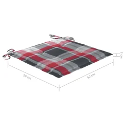 VidaXL Gartenstuhl-Kissen 4 Stk. Rot Karomuster 50x50x3 Cm Stoff -Garten- & Gewächshäuser Geschäft 95463e8e43d1cf374a8e0bf74158cc25